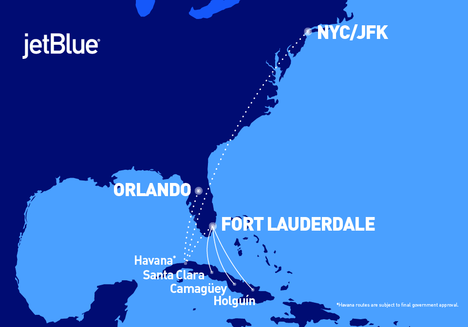 Jetblue Cuba Route Map